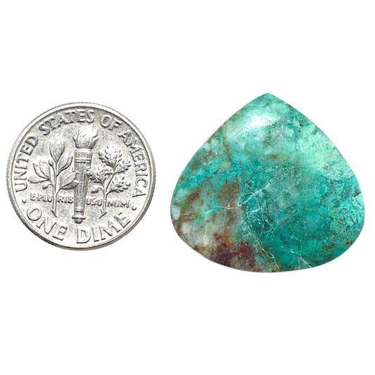 Azurite Chrysocolla 21.75x23.4x3 mm Heart Shape Polished Gemstone LS37-08606