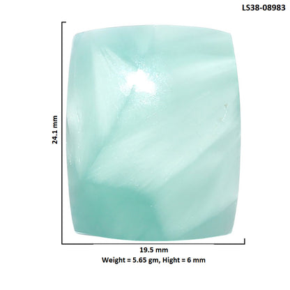 Hemimorphite 19.5x24.1x6 mm Baguette Shape Polished Gemstone LS38-08983