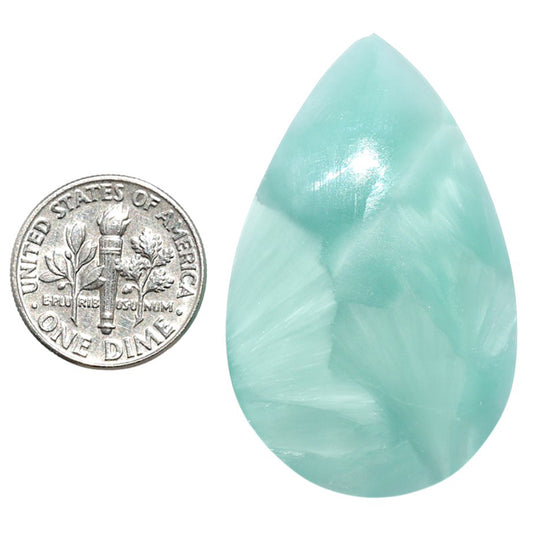 Hemimorphite 26.4x42x6 mm Pear Shape Polished Gemstone LS38-08986