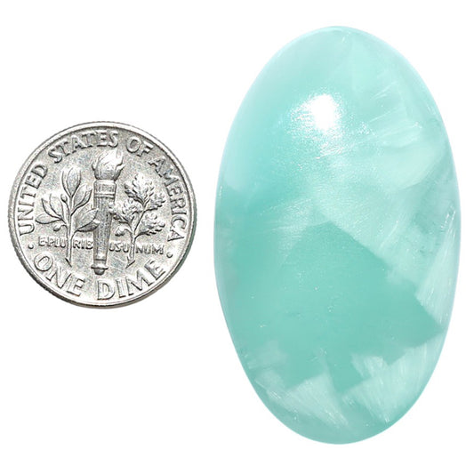 Hemimorphite 23.4x39.4x5.7 mm Oval Shape Polished Gemstone LS38-08987