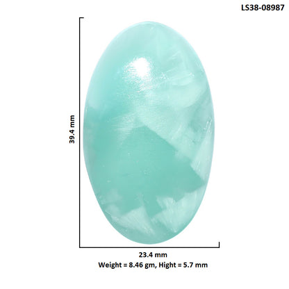 Hemimorphite 23.4x39.4x5.7 mm Oval Shape Polished Gemstone LS38-08987