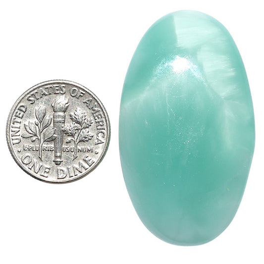 Hemimorphite 23.3x40.15x7 mm Oval Shape Polished Gemstone LS38-08991