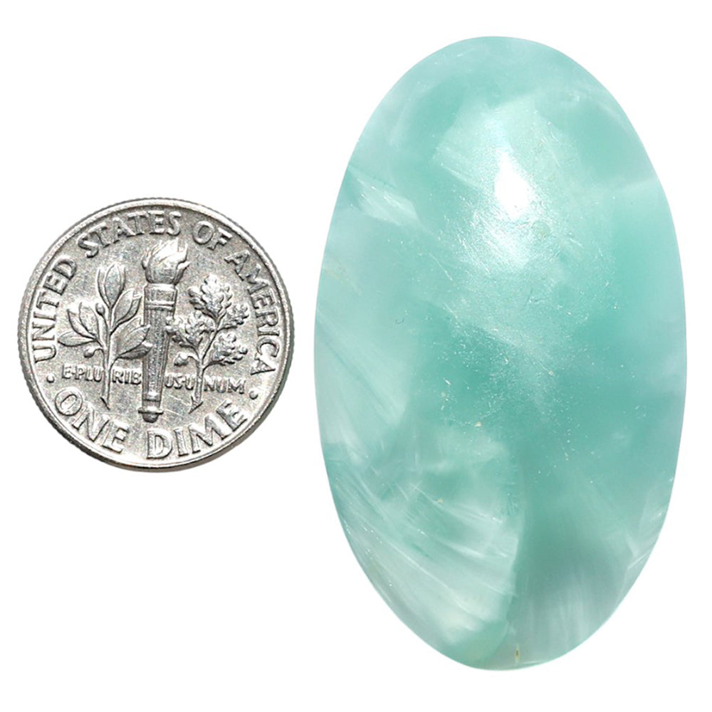 Hemimorphite 24.2x41x6.3 mm Oval Shape Polished Gemstone LS38-08992