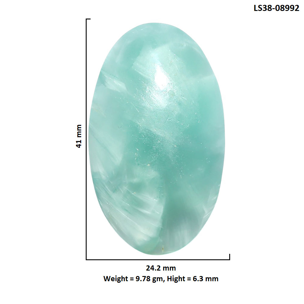 Hemimorphite 24.2x41x6.3 mm Oval Shape Polished Gemstone LS38-08992