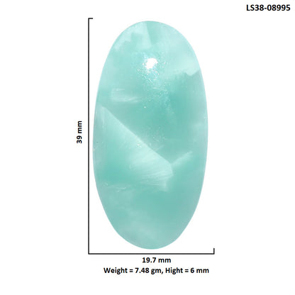 Hemimorphite 19.7x39x6 mm Oval Shape Polished Gemstone LS38-08995