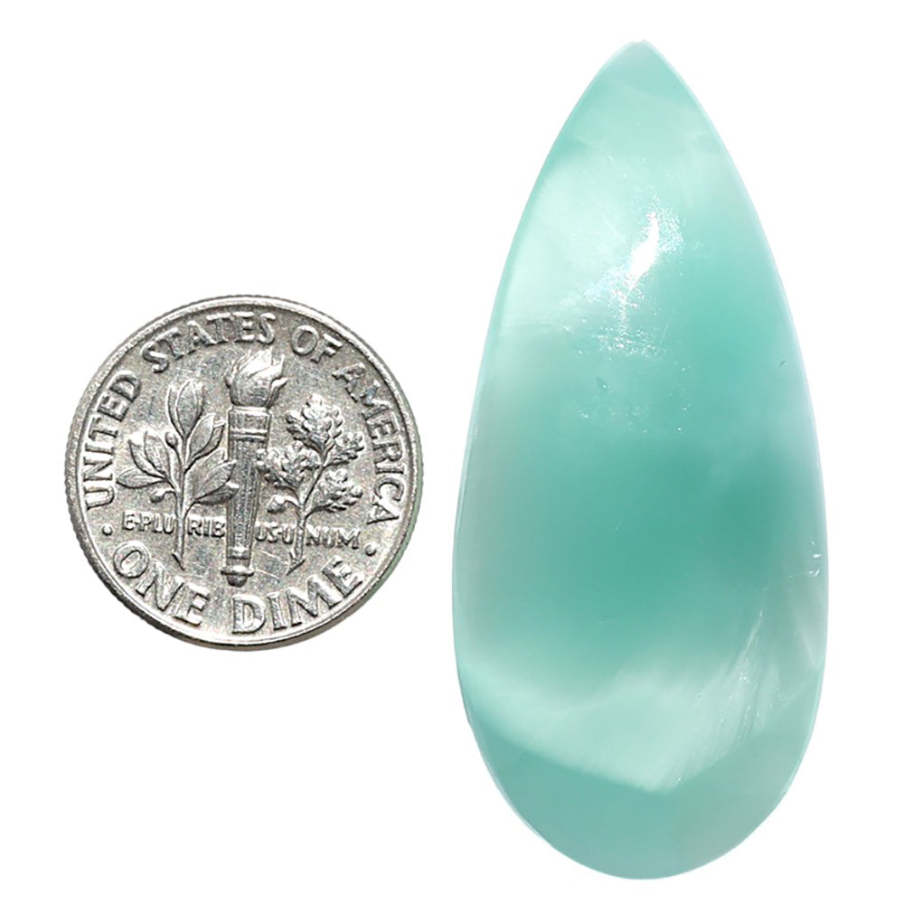 Hemimorphite 18.8x41.6x6.5 mm Pear Shape Polished Gemstone LS38-08998