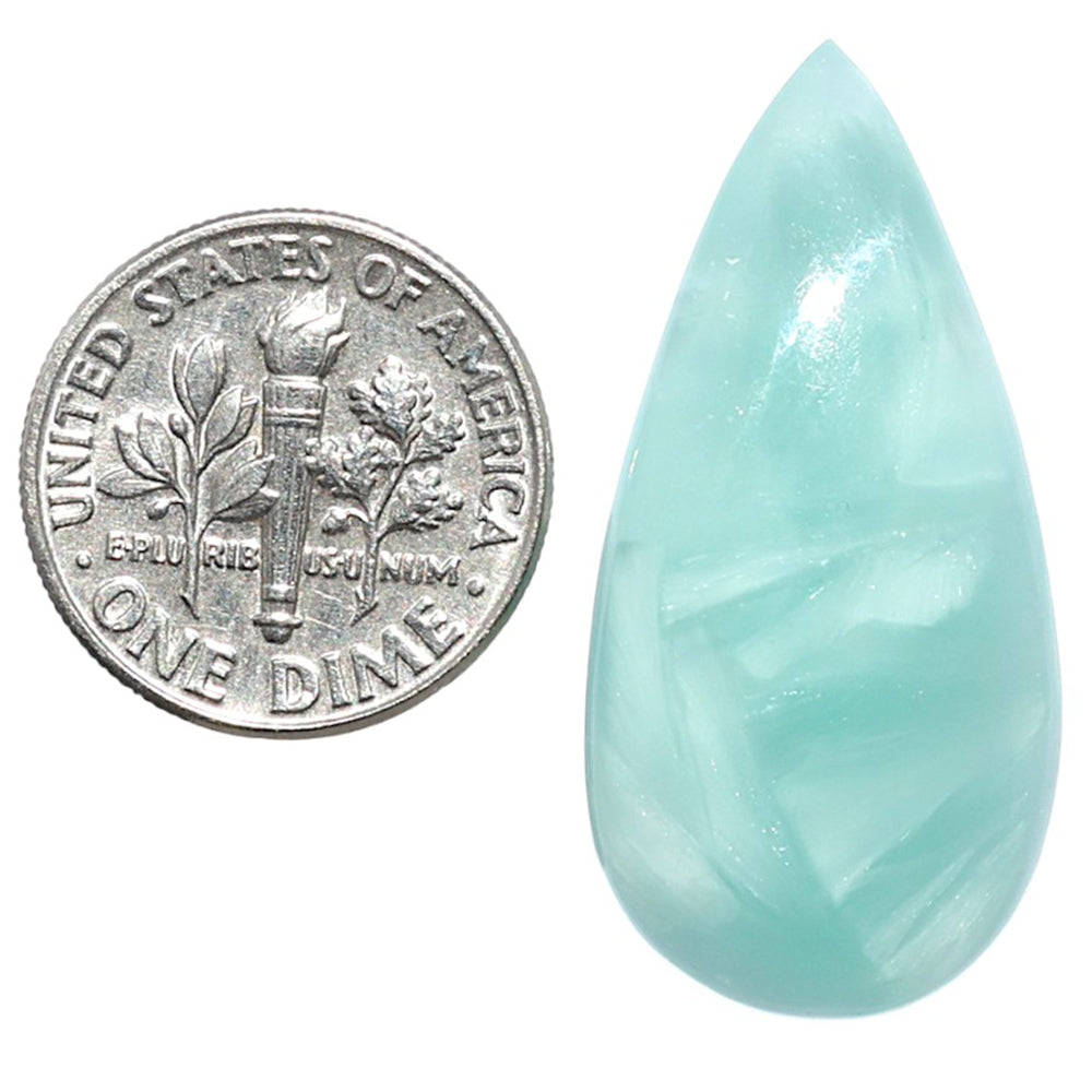 Hemimorphite 16x32.8x5 mm Pear Shape Polished Gemstone LS38-09001