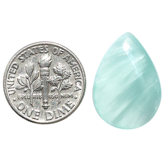 Hemimorphite 15x21x4 mm Pear Shape Polished Gemstone LS38-09009
