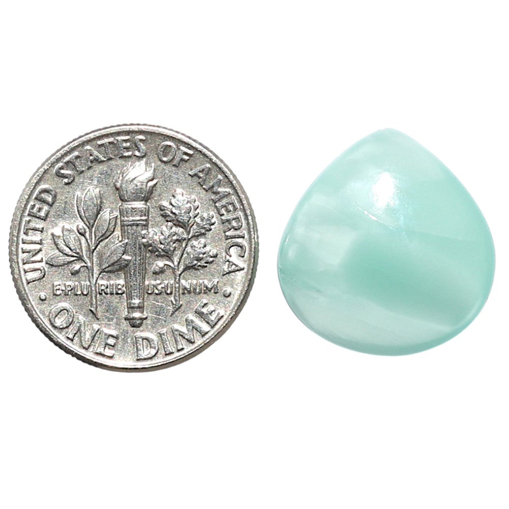 Hemimorphite 15.7x16.3x4.5 mm Pear Shape Polished Gemstone LS38-09011