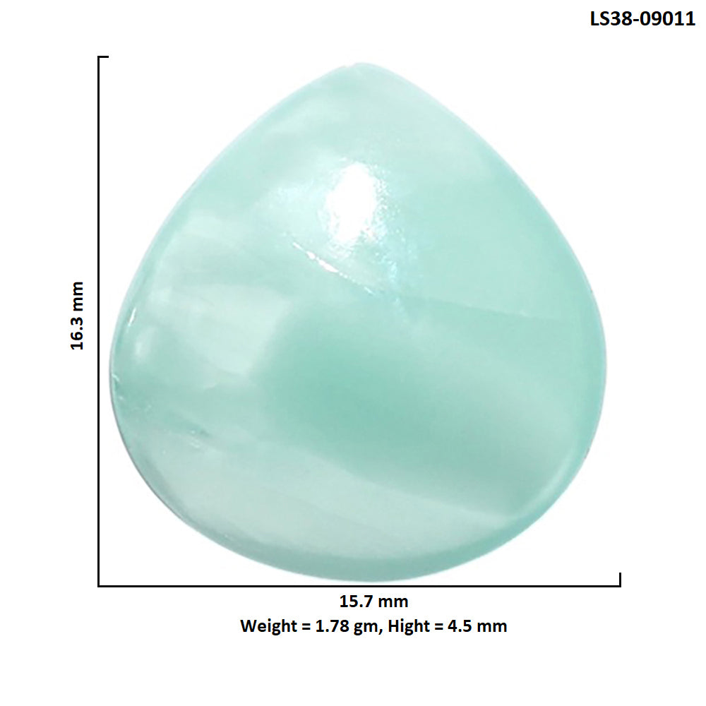 Hemimorphite 15.7x16.3x4.5 mm Pear Shape Polished Gemstone LS38-09011