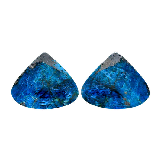 Shattuckite Pair 21.1x24.8x4.3 mm Heart Shape Polished Gemstone LS39-04622