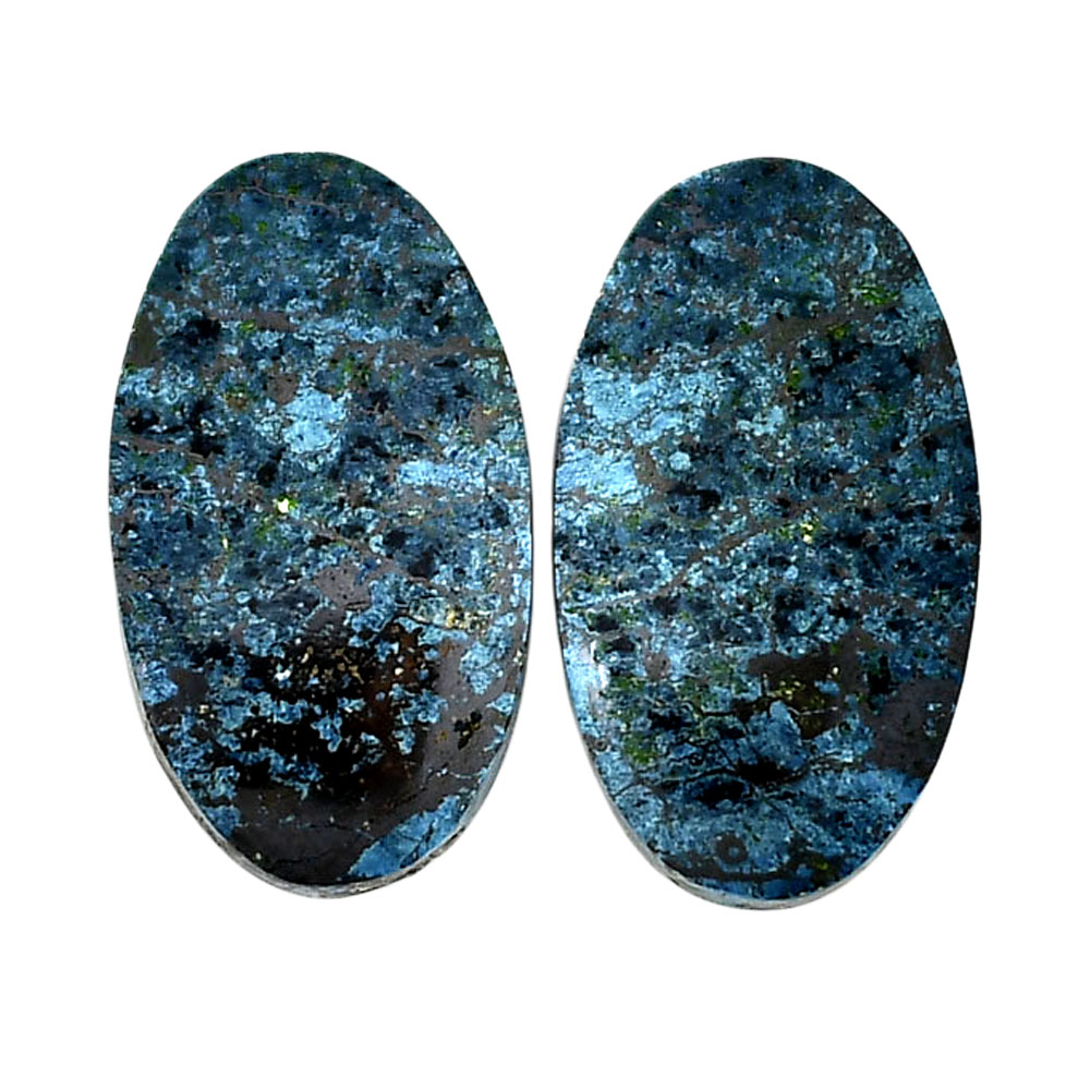 Shattuckite Pair 13x22.8x4 mm Oval Shape Polished Gemstone LS39-04672