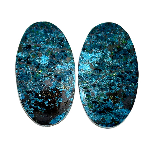 Shattuckite Pair 13x22.8x4 mm Oval Shape Polished Gemstone LS39-04672