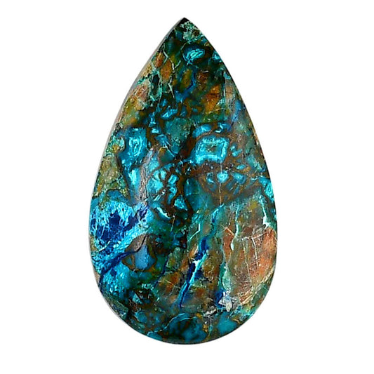 Shattuckite 18.5x31.8x6.6 mm Pear Shape Polished Gemstone LS39-06136