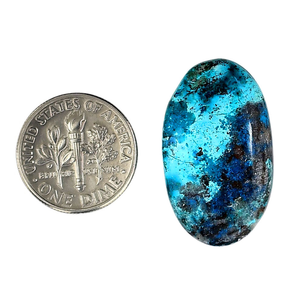 Shattuckite 16.4x27.6x5 mm Oval Shape Polished Gemstone LS39-06137