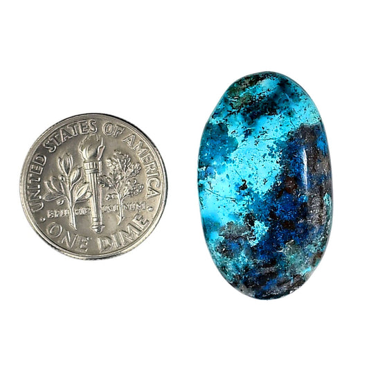 Shattuckite 16.4x27.6x5 mm Oval Shape Polished Gemstone LS39-06137