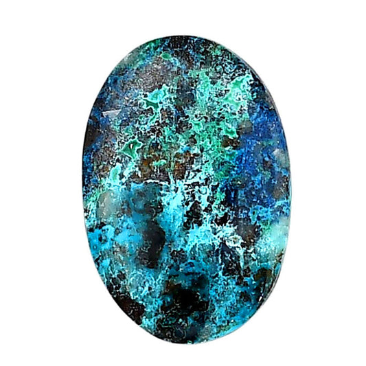 Shattuckite 16.5x24.1x3.8 mm Oval Shape Polished Gemstone LS39-06138