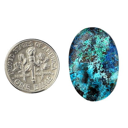 Shattuckite 16.5x24.1x3.8 mm Oval Shape Polished Gemstone LS39-06138
