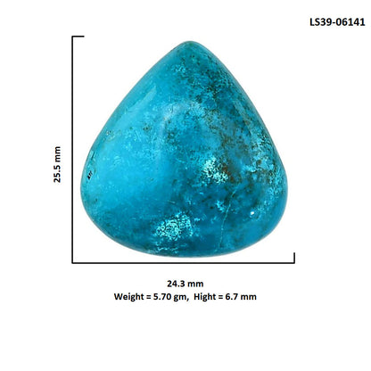 Shattuckite 24.3x25.5x6.7 mm Heart Shape Polished Gemstone LS39-06141
