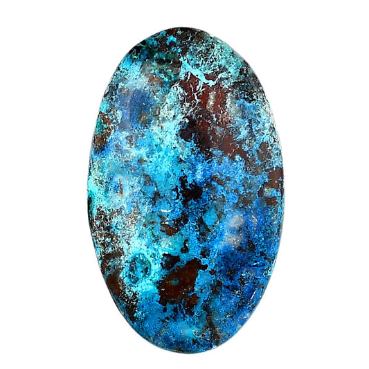 Shattuckite 24.4x40.3x5.3 mm Oval Shape Polished Gemstone LS39-06146