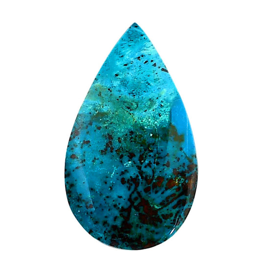 Shattuckite 20x34x4 mm Pear Shape Polished Gemstone LS39-06147