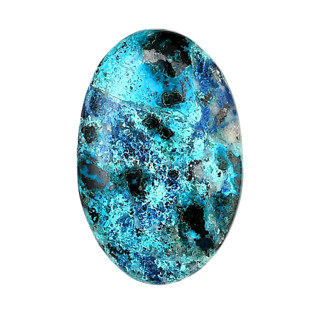 Shattuckite 22.2x34x5 mm Oval Shape Polished Gemstone LS39-06149