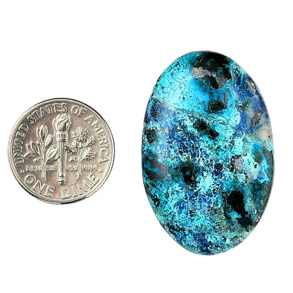 Shattuckite 22.2x34x5 mm Oval Shape Polished Gemstone LS39-06149
