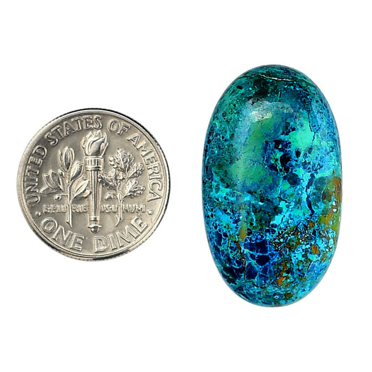 Shattuckite 16.4x28.3x6 mm Oval Shape Polished Gemstone LS39-06151