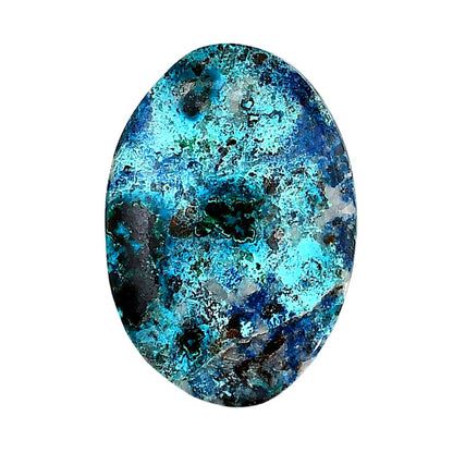 Shattuckite 23.55x33.85x5 mm Oval Shape Polished Gemstone LS39-06153