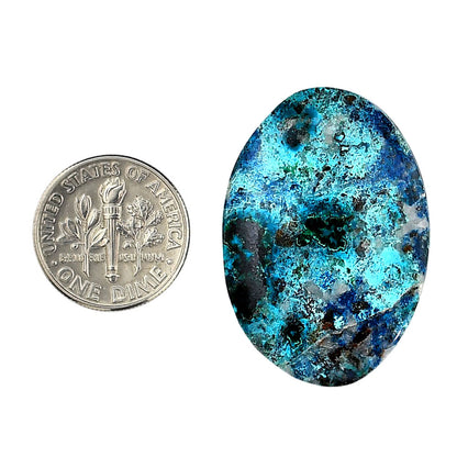 Shattuckite 23.55x33.85x5 mm Oval Shape Polished Gemstone LS39-06153