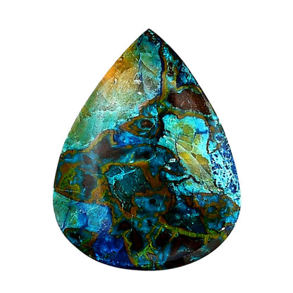 Shattuckite 23.7x30.5x5 mm Pear Shape Polished Gemstone LS39-06154