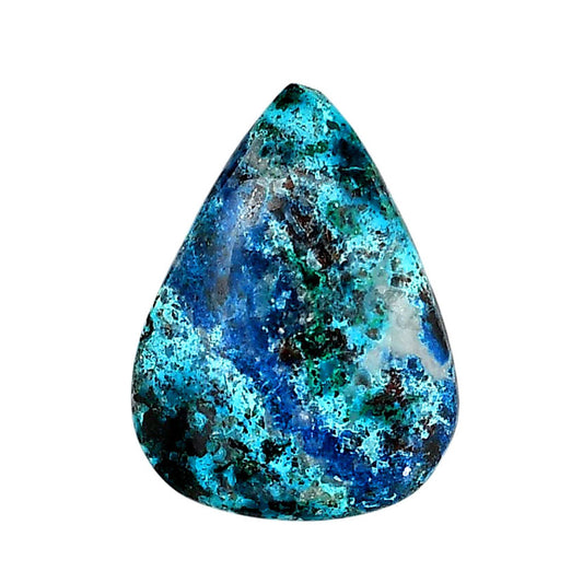 Shattuckite 22.7x30.3x5.4 mm Pear Shape Polished Gemstone LS39-06155