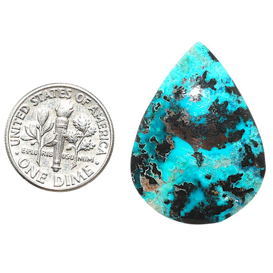 Shattuckite 21.85x29.8x5 mm Pear Shape Polished Gemstone LS39-08721