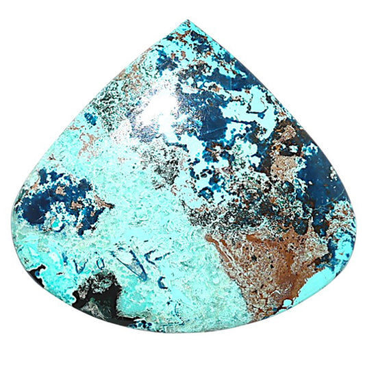 Shattuckite 32.5x35.5x5 mm Heart Shape Polished Gemstone LS39-08723