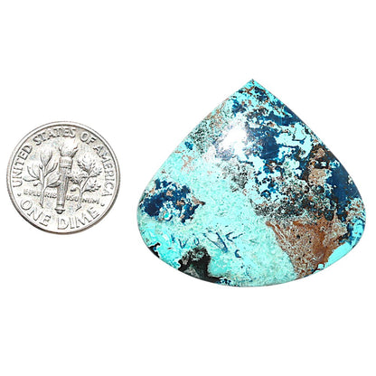 Shattuckite 32.5x35.5x5 mm Heart Shape Polished Gemstone LS39-08723