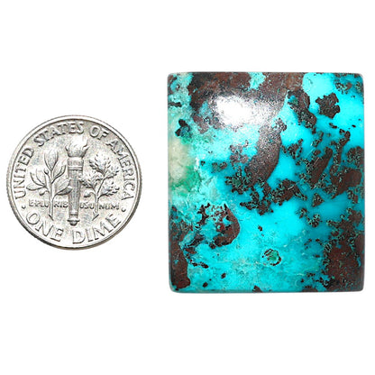 Shattuckite 25.85x29x5 mm Baguette Shape Polished Gemstone LS39-08724