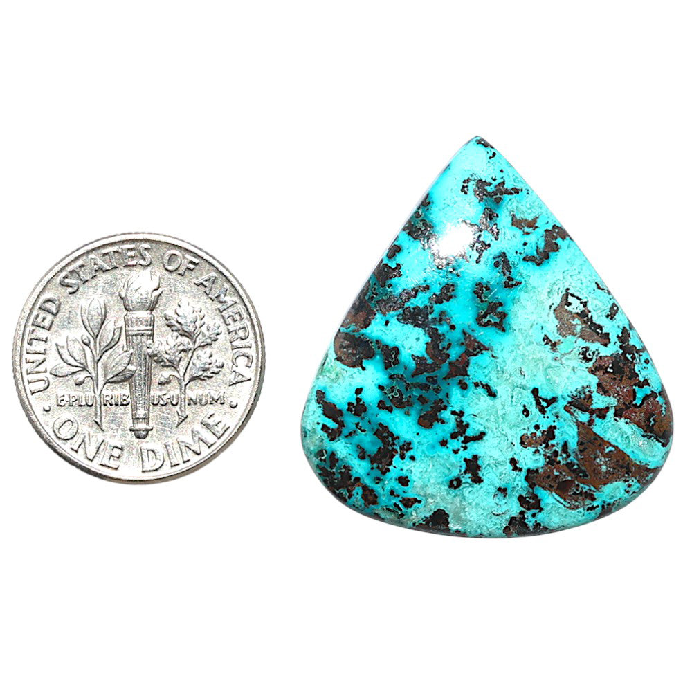 Shattuckite 26.2x28.35x4.5 mm Heart Shape Polished Gemstone LS39-08725
