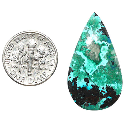 Shattuckite 17.3x31.25x5.5 mm Pear Shape Polished Gemstone LS39-08726