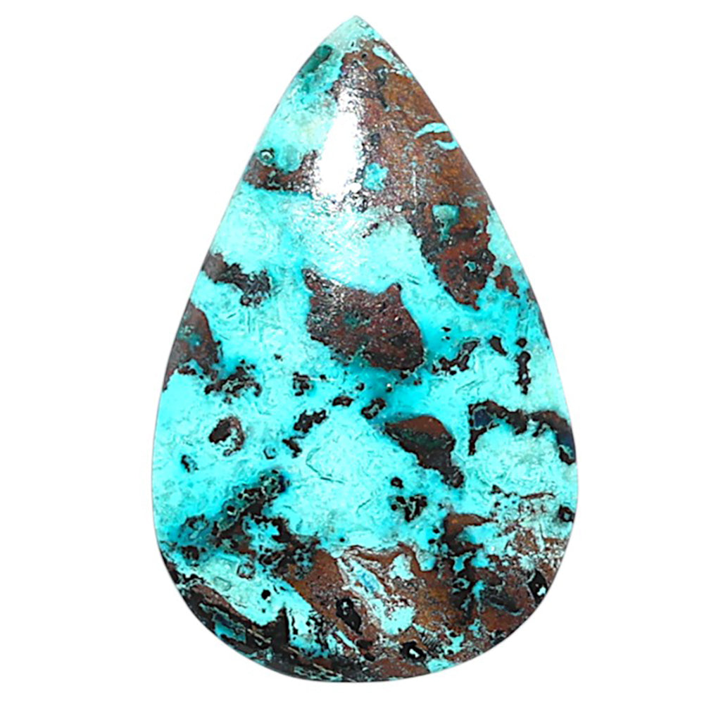 Shattuckite 17.5x27.7x5 mm Pear Shape Polished Gemstone LS39-08727