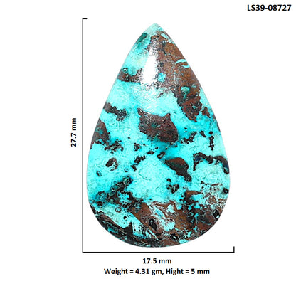 Shattuckite 17.5x27.7x5 mm Pear Shape Polished Gemstone LS39-08727
