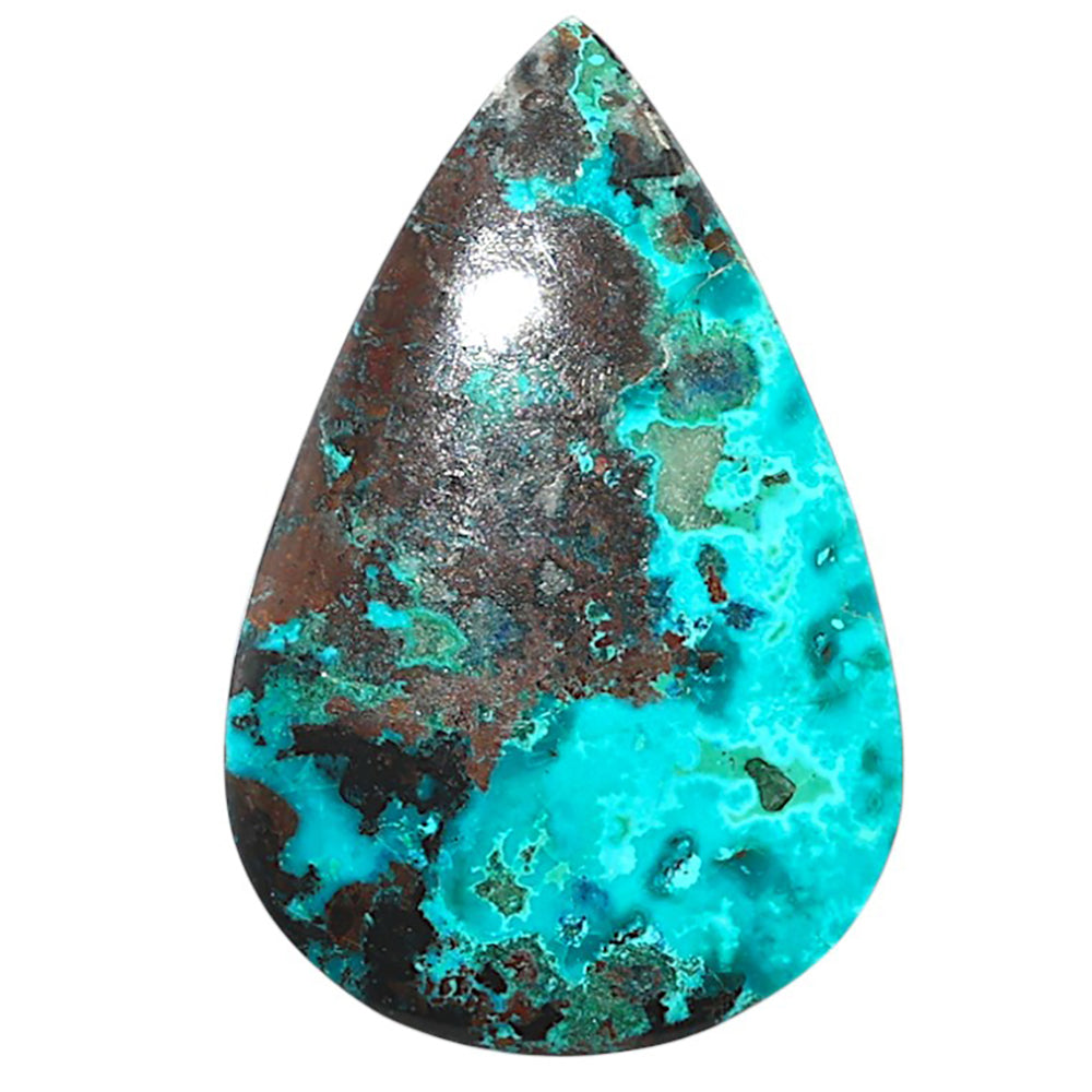 Shattuckite 20.7x31.7x5 mm Pear Shape Polished Gemstone LS39-08728