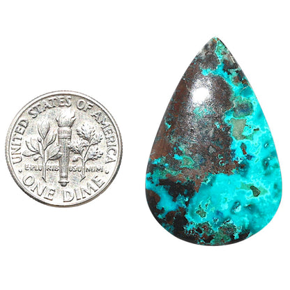 Shattuckite 20.7x31.7x5 mm Pear Shape Polished Gemstone LS39-08728