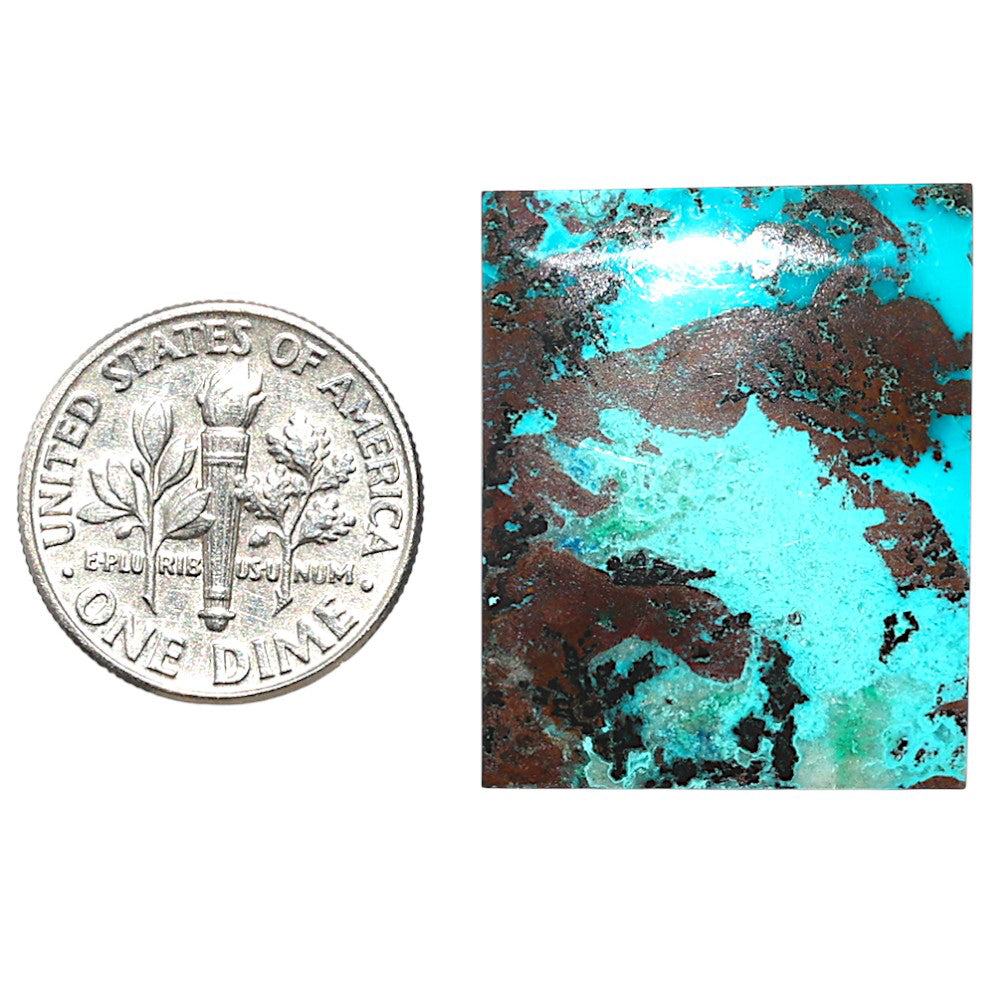 Shattuckite 21.4x26.4x5 mm Baguette Shape Polished Gemstone LS39-08729