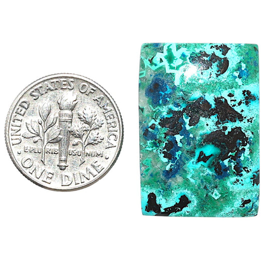 Shattuckite 18x25.9x5 mm Baguette Shape Polished Gemstone LS39-08730