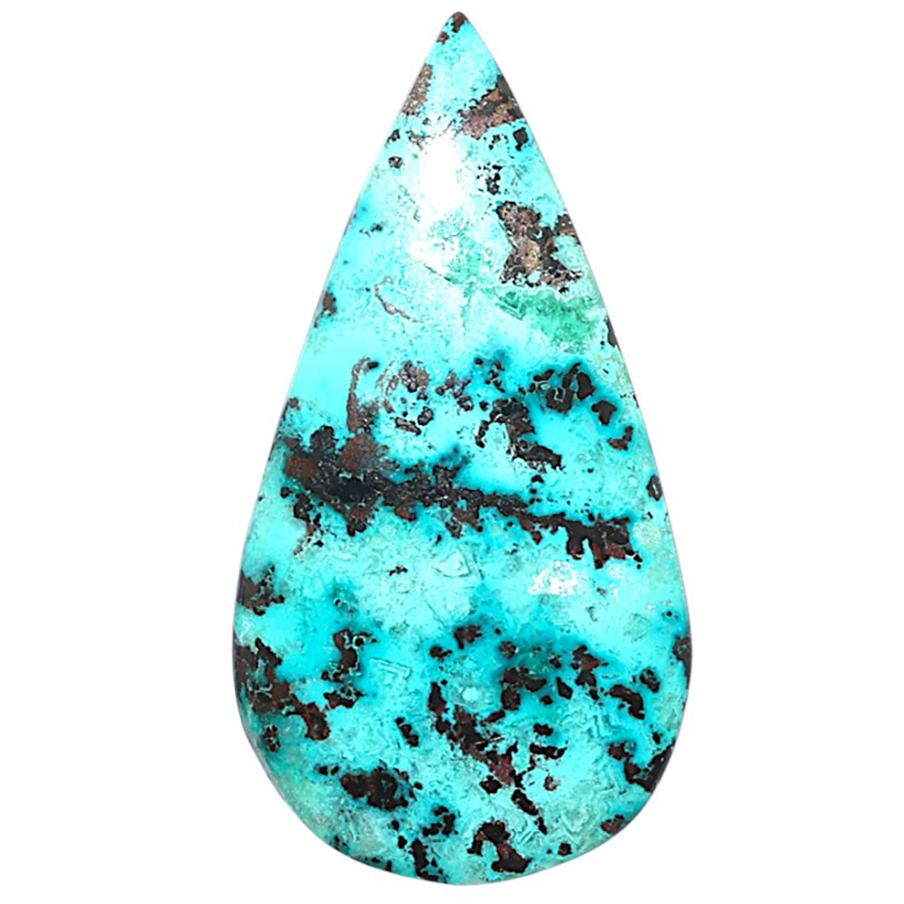 Shattuckite 19.2x36.45x4.5 mm Pear Shape Polished Gemstone LS39-08732