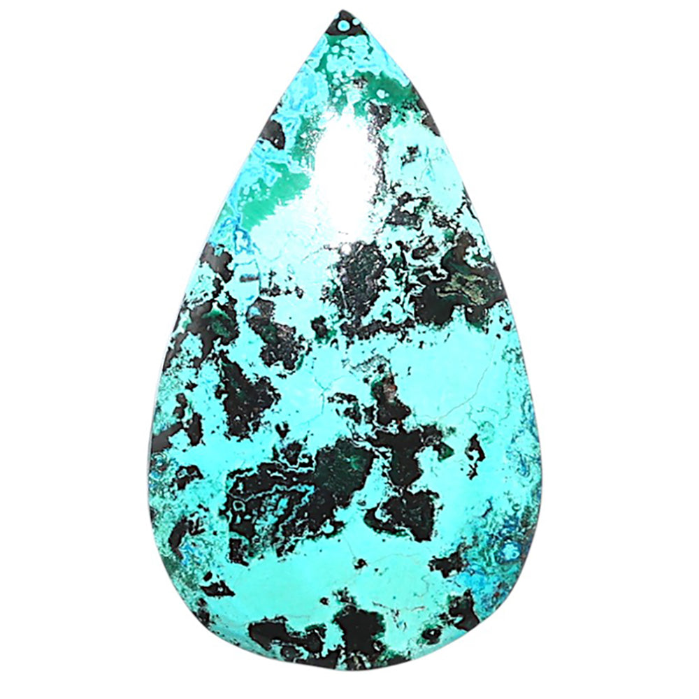 Shattuckite 19x32x5.5 mm Pear Shape Polished Gemstone LS39-08733
