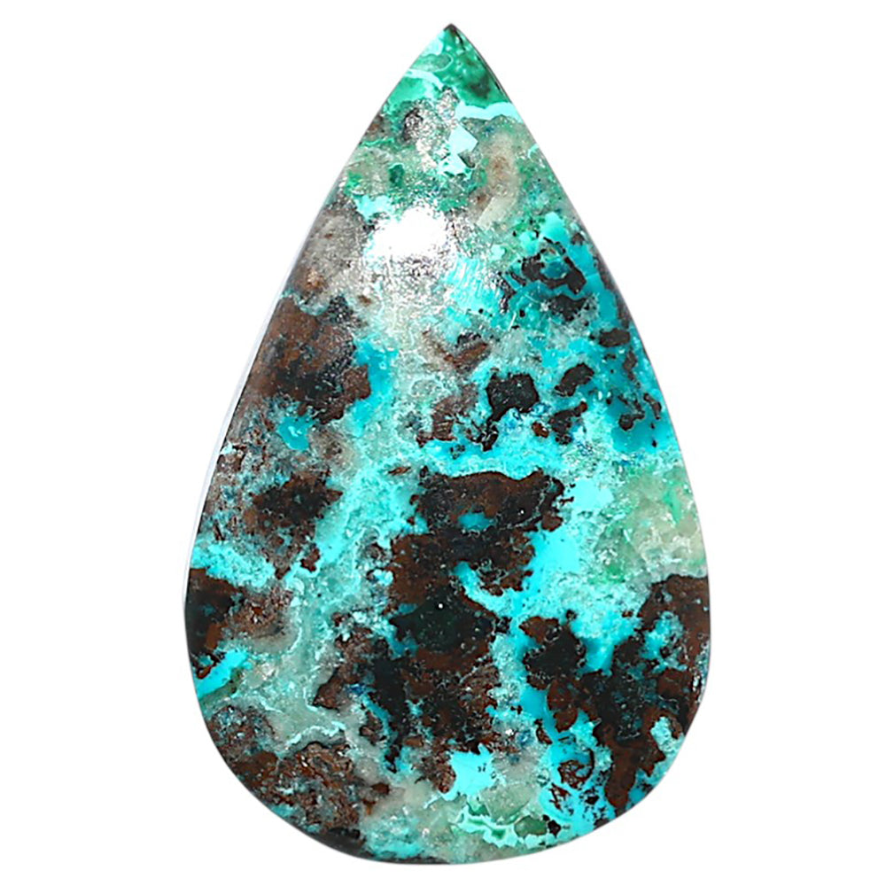 Shattuckite 21.4x34.35x5 mm Pear Shape Polished Gemstone LS39-08734