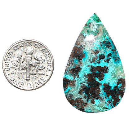 Shattuckite 21.4x34.35x5 mm Pear Shape Polished Gemstone LS39-08734