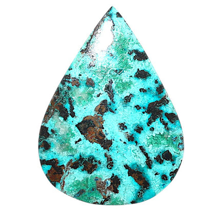 Shattuckite 22.15x30.35x3.5 mm Pear Shape Polished Gemstone LS39-08738
