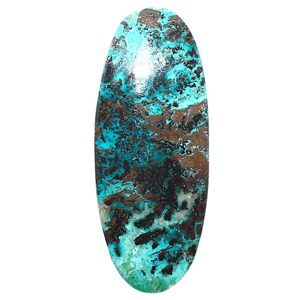 Shattuckite 15.3x38x4.4 mm Oval Shape Polished Gemstone LS39-08739